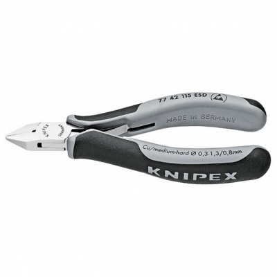 купить Knipex KN-7742115ESD Кусачки боковые для электроники антистатические 115 мм