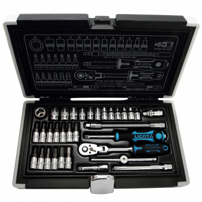 купить LICOTA ALK-0003 Набор торцевых головок 1/4" 33пр super lock