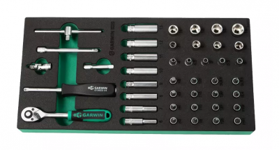 купить GARWIN PRO 645015 Набор торцевых головок 1/4" 43 пр. в ложементе EVA