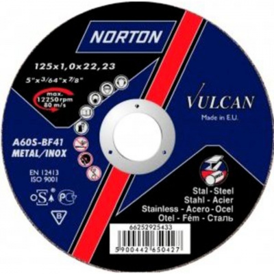 купить NORTON 66252833403 Круг отрезной Norton Vulcan 125x1,6 мм