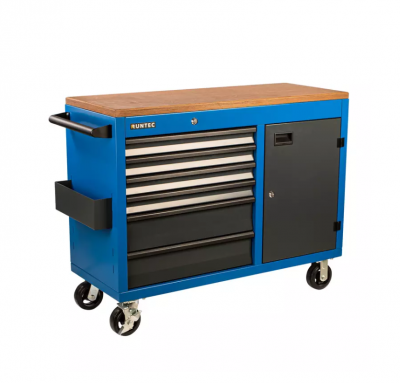 купить RUNTEC RTVIND-6B Тележка - верстак 1155*465 мм, 6 полочная Industrial синяя