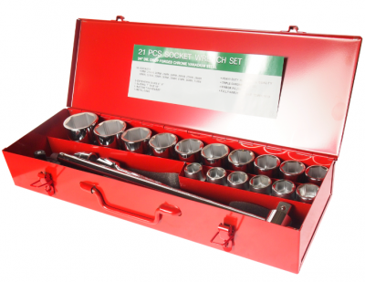 купить JTC JTC-H621M Набор головок торцевых 6-гранных 3/4" 19-50 мм (в кейсе) 21 предмет