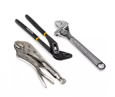 купить RUNTEC RT-LP1E3 Набор ручных инструментов клещи зажимные, клещи переставные, ключ разводной в ложементе EVA, 3 предмета