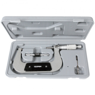 купить ТЕХРИМ T050008 Микрометр МК-100, 100 мм - 0.01 КЛ.1, ГОСТ 6507-90