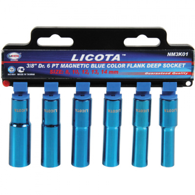 купить LICOTA NM3K01 Набор головок торцевых глубоких магнитных 3/8", 8-14мм, 6пр.