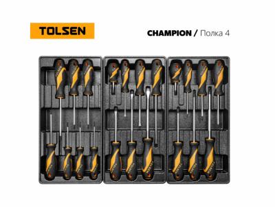 купить Набор инструментов "CHAMPION" в черной тележке, 239 предметов TOLSEN