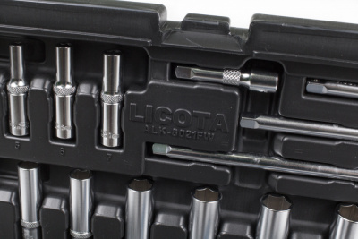 купить LICOTA ALK-8021FW Набор торцевых головок 1/4" 62 пр., дюйм и метрика