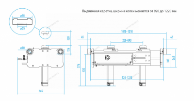 купить Домкрат пневмогидравлический ямный двухштоковый (канавный подъемник), 20 т NORDBERG 