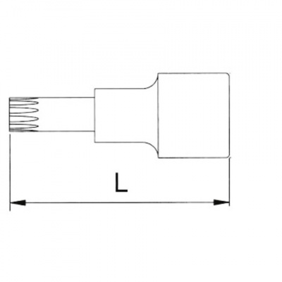 купить LICOTA H4RM12 Головка торцевая с вставкой spline 1/2" M12 L=55 мм