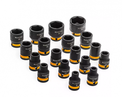 купить RUNTEC RT-IS1E51F Набор ударных головок с аксессуарами 1/2", 8-32 мм, CrMo в ложементе EVA, 51 предмет