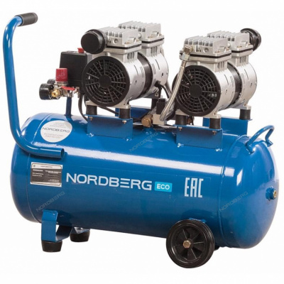 купить NORDBERG NCEO50/210 Компрессор поршневой безмасляный, объем 50 л