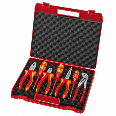 купить Knipex KN-002115 Чемодан пластиковый с инструментом для электромонтажа 7 предметов