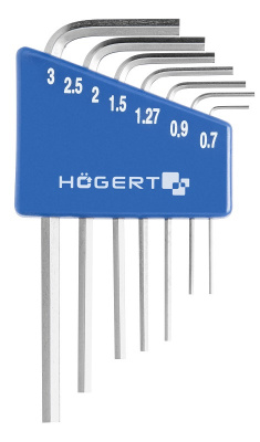 купить HOEGERT Набор шестигранных Г-образных ключей  0,71-3 мм, 7 шт.