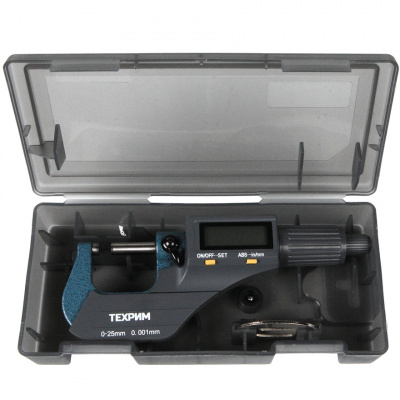 купить ТЕХРИМ T050011 Микрометр МКЦ-25, 25 мм - 0,001, ГОСТ 6507-90