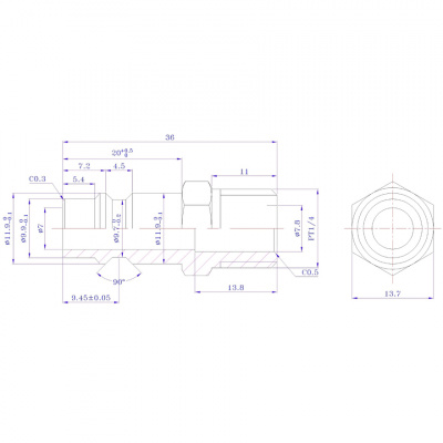 купить GARWIN 020PMGW Разъем "папа" -  наружная резьба 1/4