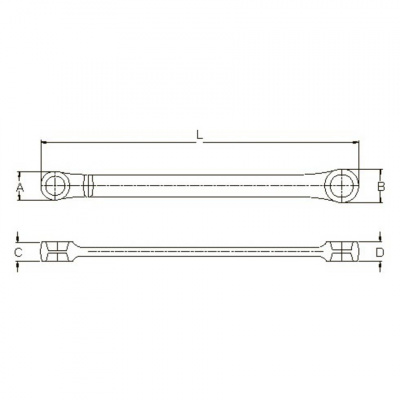 купить LICOTA AWT-EAF1012 Ключ накидной текстурный Е-профиль Е10 х Е12