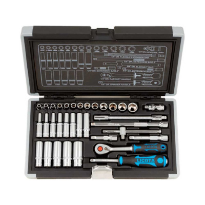 купить LICOTA ALK-0101F Набор торцевых головок 1/4" 34пр. 4-14мм