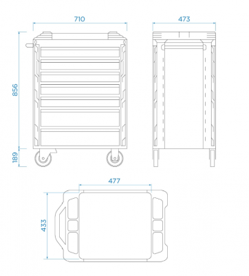 купить KING TONY 87SQ31-7B-BK Тележка инструментальная, 7 выдвижных ящиков, "SQUAD"