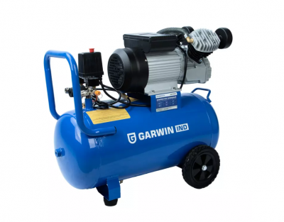 купить GARWIN INDUSTRIAL 840210-356-50 Компрессор поршневой 356 л/мин, 10 бар, ресивер 50 л, 3 л.с., 2850 об/мин