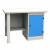 купить GARWIN INDUSTRIAL 004025-1 Верстак однотумбовый тумба с дверцей с оцинкованной столешницей 1200 мм (синий RAL5005)