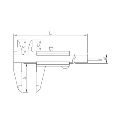 купить ASIMETO 343-08-4 Штангенциркуль нониусный 0,02 мм, 0-200 мм, подвижная рамка сборная