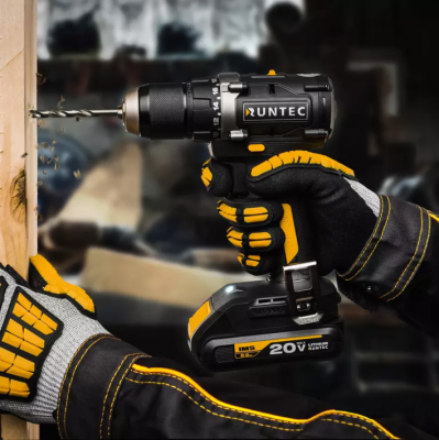 купить RUNTEC RT-ID221 Дрель-шуруповерт аккумуляторная RUNTEC PRO 13 мм,20В, 2*2Ач, 55Нм