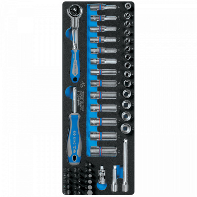 купить  9-2548CR Набор торцевых головок 1/4" с принадлежностями, ложемент, 48 предметов KING TONY 9-2548CR