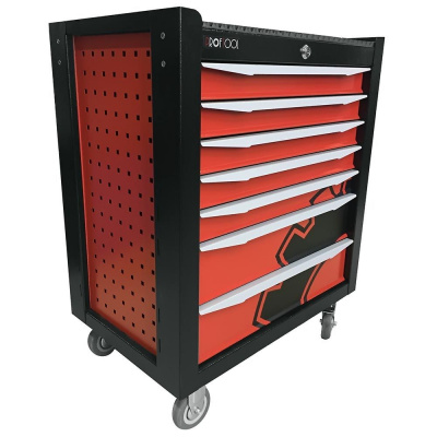 купить Тележка инструментальная HELAS с центральным замком, 7 ящиков, сине-серая