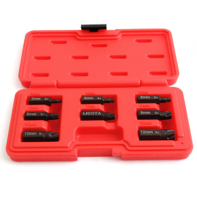 купить LICOTA ATF-6200 Набор экстракторов для болтов Torx и других профилей, 8 предметов