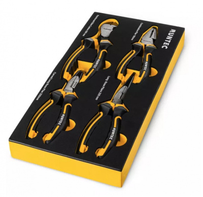 купить RUNTEC RT-PLR1E4 Набор шарнирно-губцевого инструмента RUNTEC в ложементе EVA, 4 предмета