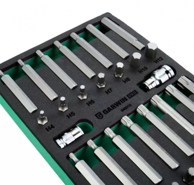 купить GARWIN PRO 646010 Набор бит 10 мм, Torx, Spline, Hex, 48 пр. в ложементе EVA