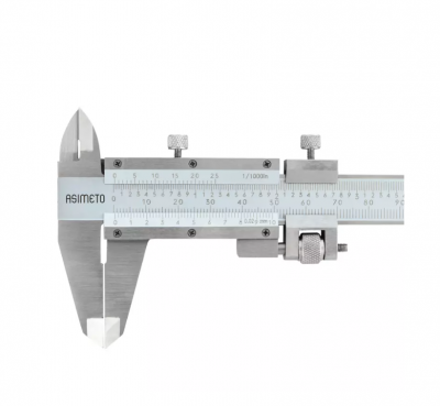 купить ASIMETO 363-05-6 Штангенциркуль нониусный 0,02 мм, 0-130 мм, с микроподачей