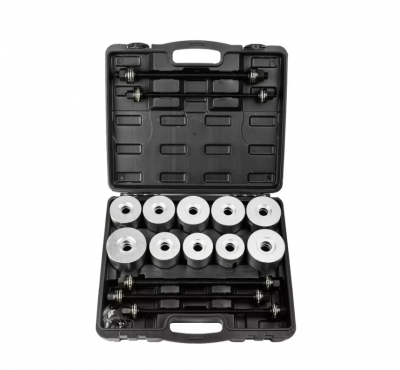 купить SpecX A20158 Набор оправок для выпрессовки и запрессовки сайлентблоков универсальный, 27 предметов