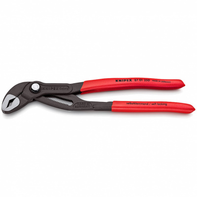 купить Knipex KN-8701250SB Клещи переставные COBRA® с фиксатором, 50 мм (2"), под ключ 46 мм, L-250 мм