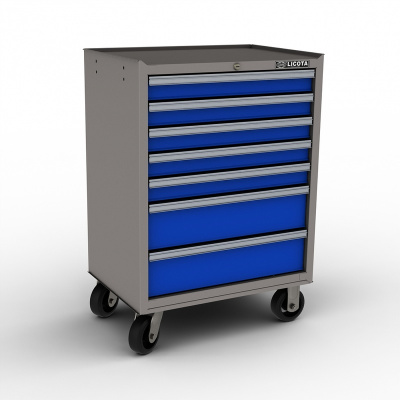 купить  AWX-2602GB-R Тележка инструментальная, 5 полок, сине-серая