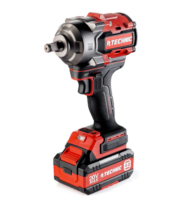 купить Гайковерт ударный аккумуляторный RUNTEC TECHNIC 1/2", 20В, 2*4Ач, 1000Нм